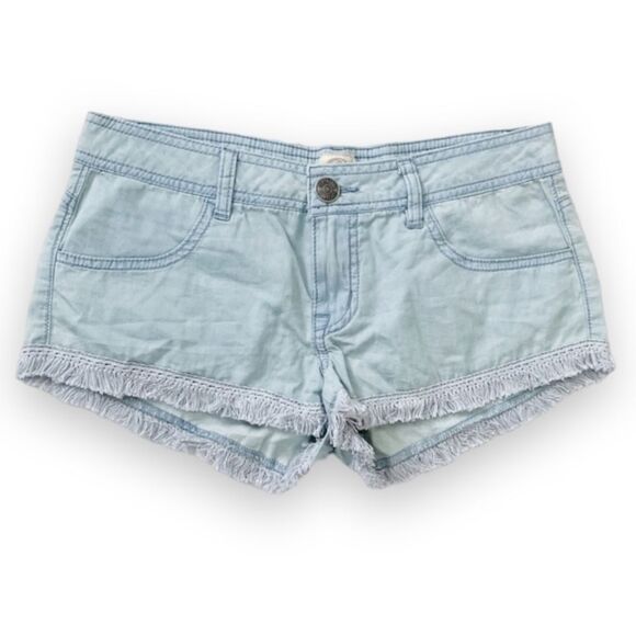 RIP CURL Hula Chambray Frayed Denim Shorts US 11 - Picture 1 of 8